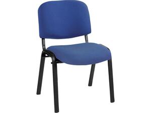 Καρέκλα Επισκέπτη SIGMA Στοιβαζόμενη, Μέταλλο Βαφή Μαύρο, Ύφασμα Μπλε [Ε-00023208] ΕΟ550,19W (1 τεμάχιο) (Μπλε)